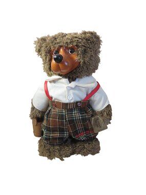 Robert Raikes 13" Jack from Jack and Jill Bear w Certificate Bear Wooden Face